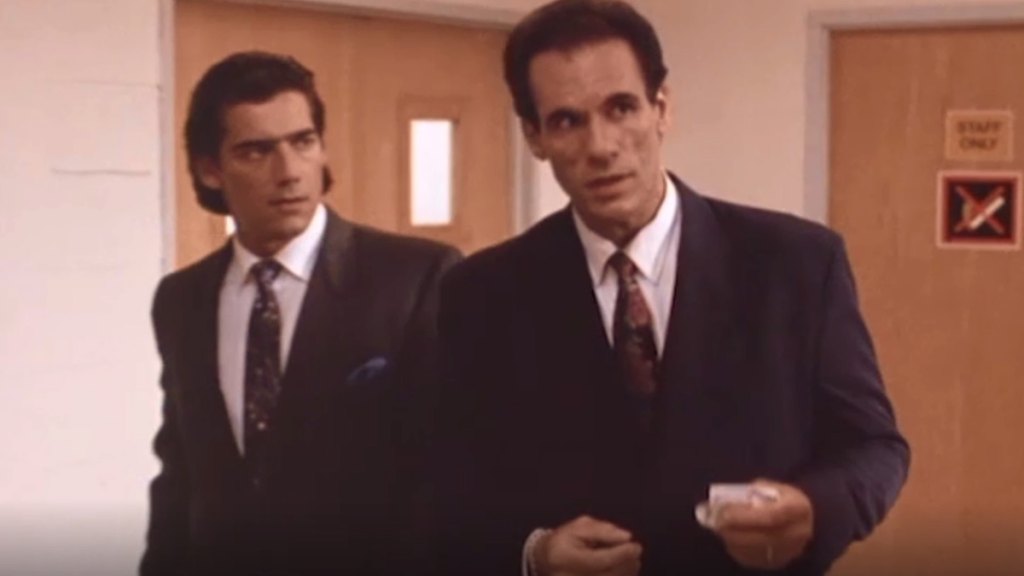 Ken Wahl and Robert Davi in 'Wiseguy'