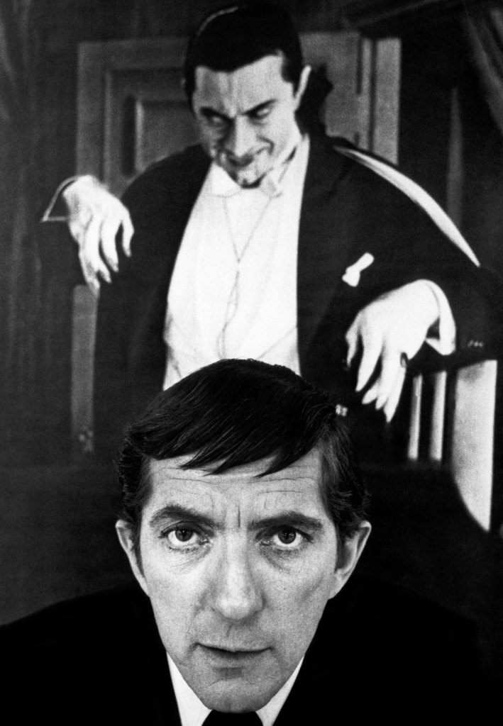 Bela Lugosi as Dracula and Jonathan Frid as Barnabas Collins