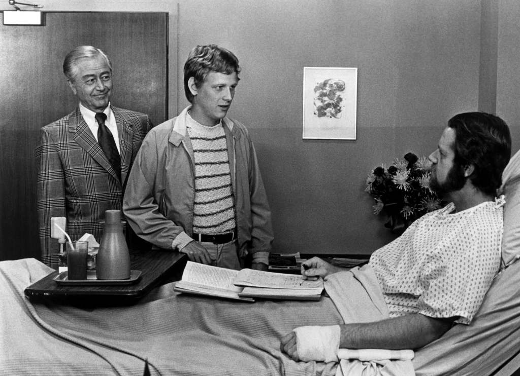 MARCUS WELBY, M.D., Robert Young, Bruce Davidson, Mike Farrell, 'Love Is When They Say They Need You', (Season 4, Episode 2, aired September 19, 1972), 1969-1976