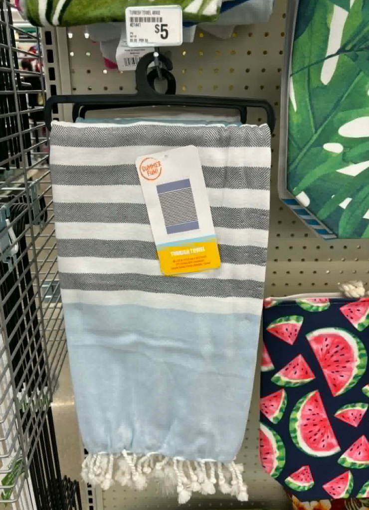 Dollar Tree Turkish-style beach towel.