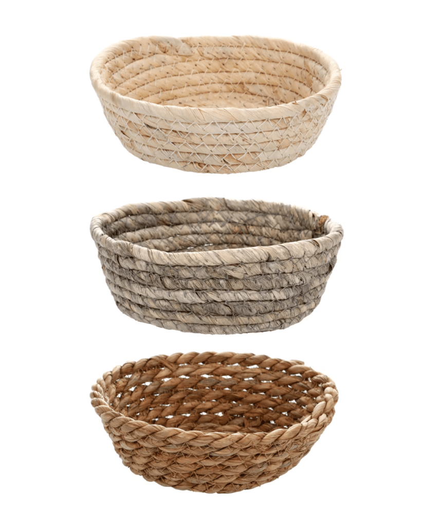 straw baskets