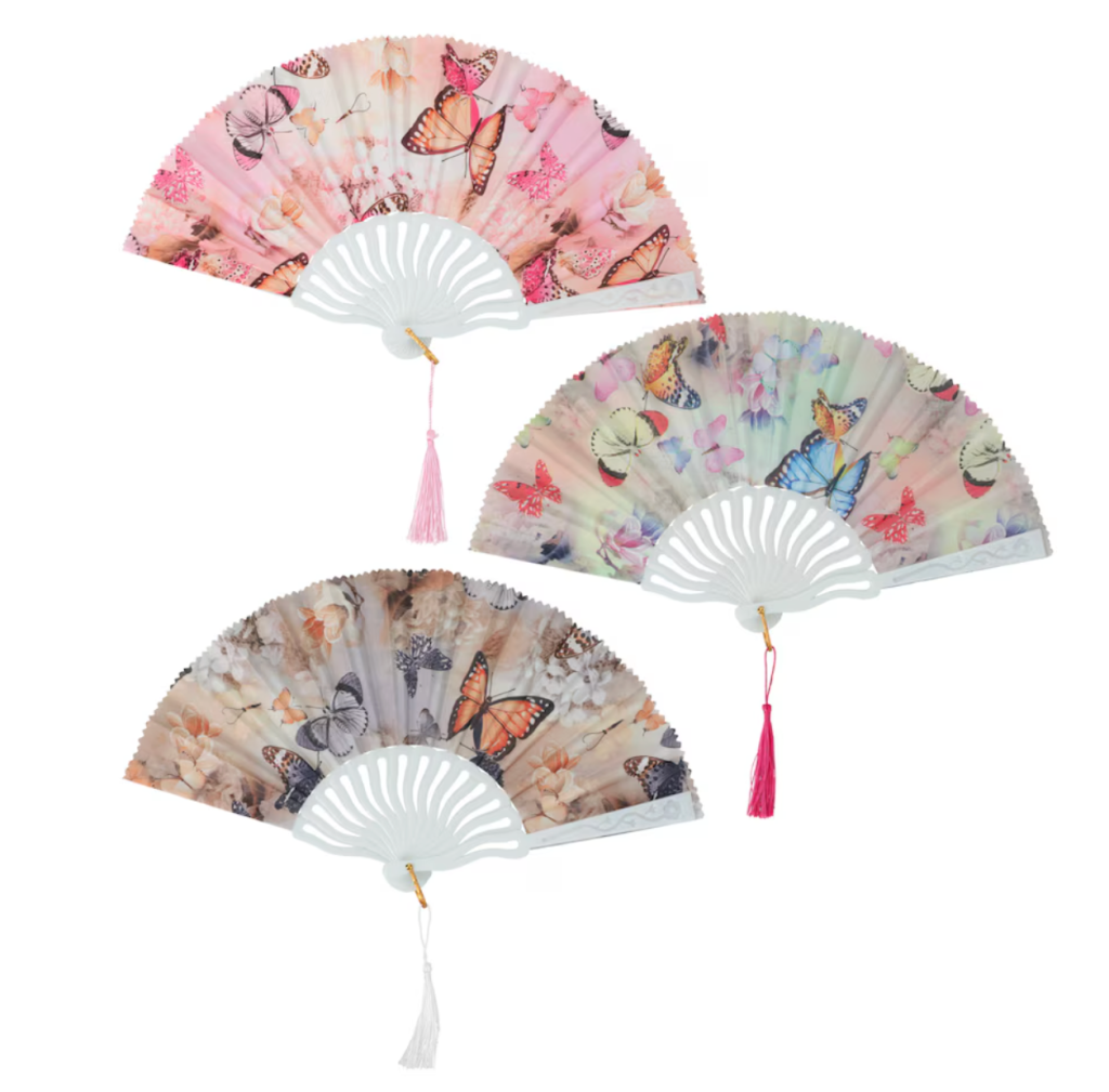 image of butterfly fans from the Dollar Tree