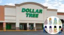 image of Dollar Tree in background with an inset of pretty garden gloves