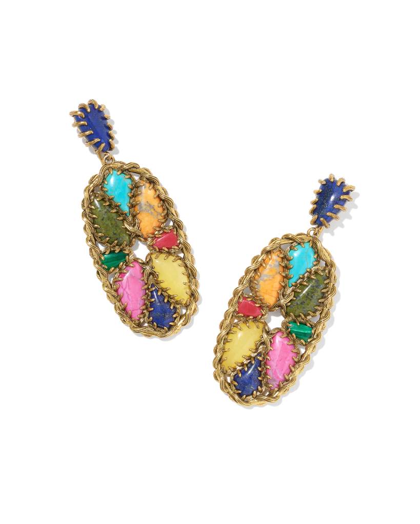 Earrings part of Dolly Parton's Coat of Many Colors Collection