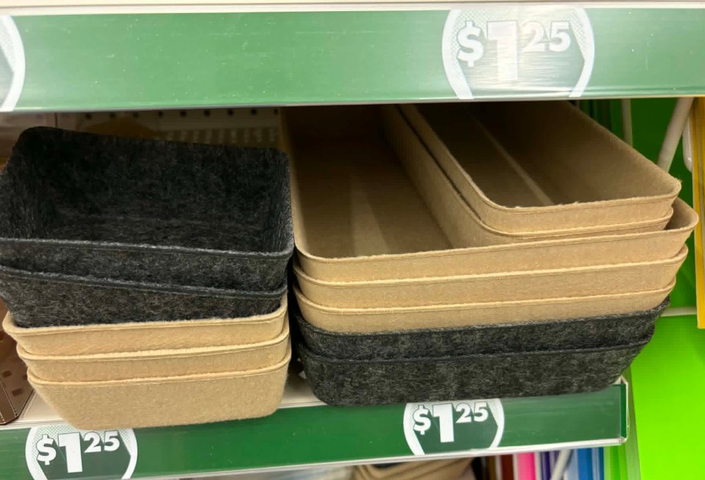 Dollar Tree pressed felt storage bowls