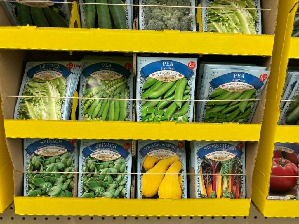 Dollar Tree seed packets for heirloom veggies