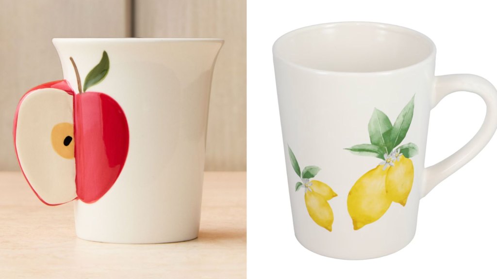 West Elm mug / Dollar Tree mug
