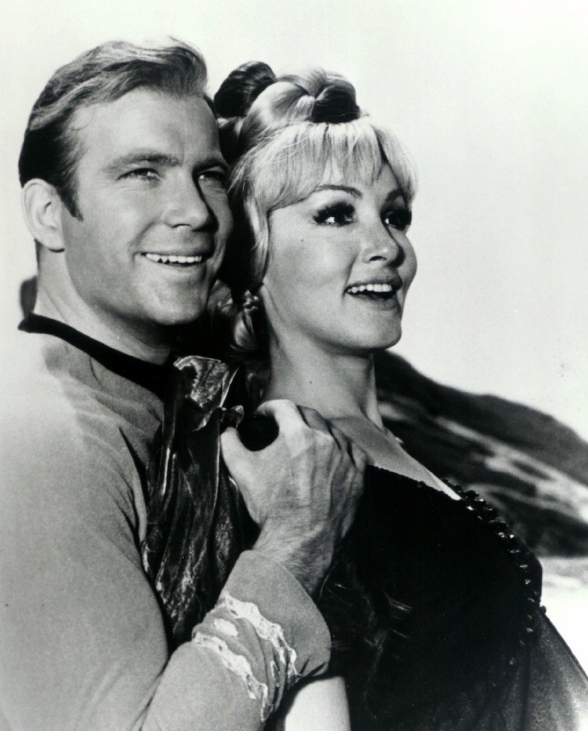 William Shatner and Julie Newmar in 'Star Trek'