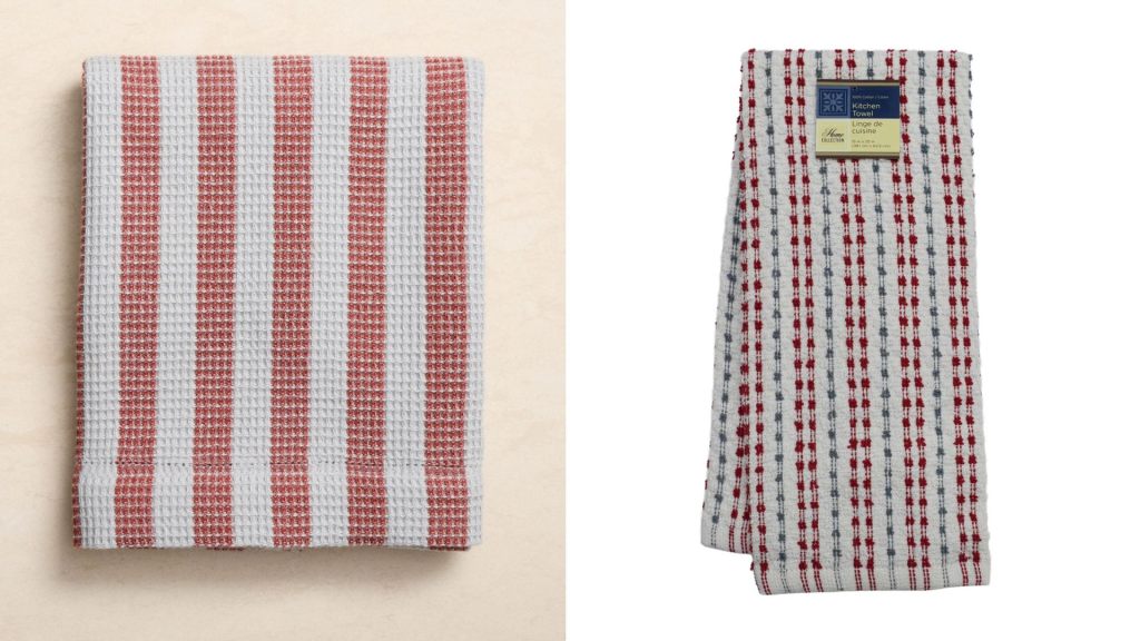 West Elm towel / Dollar Tree towel