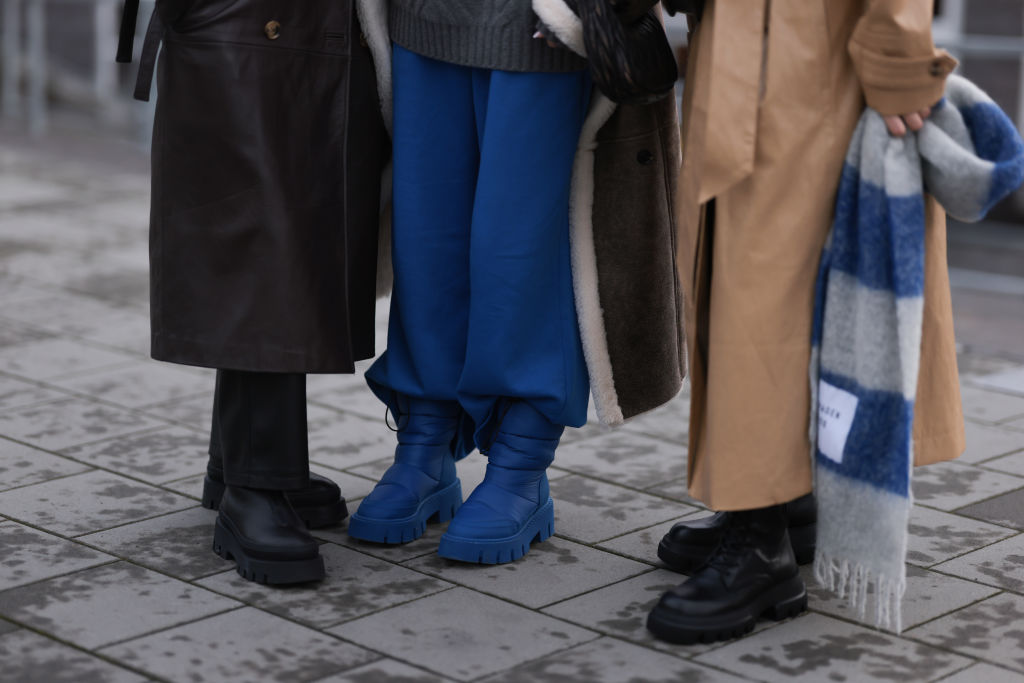 Women wearing warm clothes