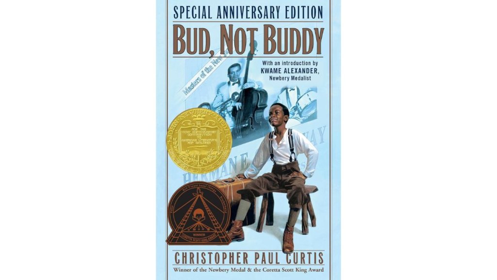 The book cover ‘Bud, Not Buddy’ by Christopher Paul Curtis