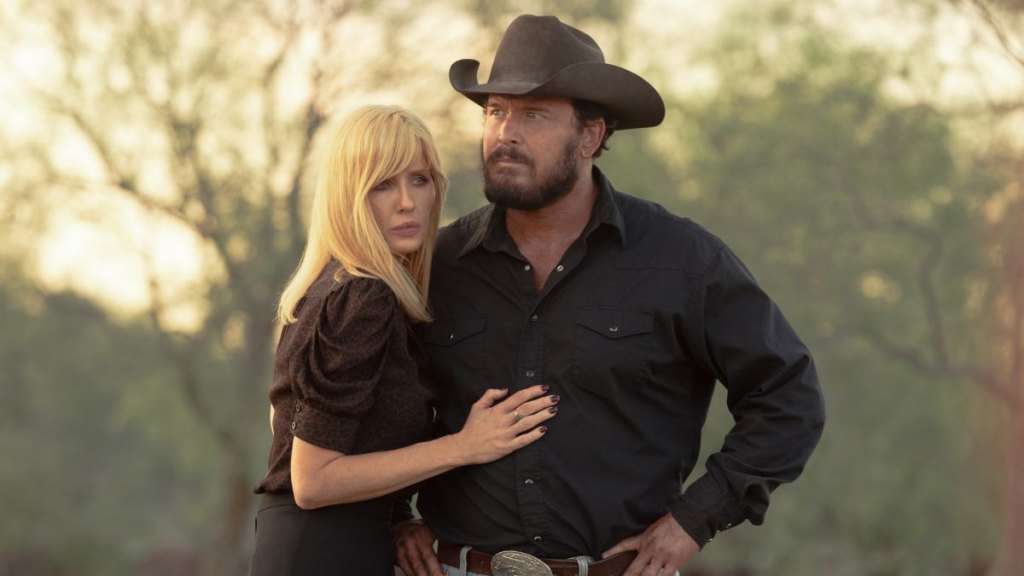 Cole Hauser and Kelly Reilly in 'Dutton Ranch'