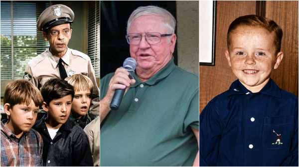 L-R: Dennis Rush on 'The Andy Griffith Show' at Mayberry Days 2025 and in a publicity shot for his first film.