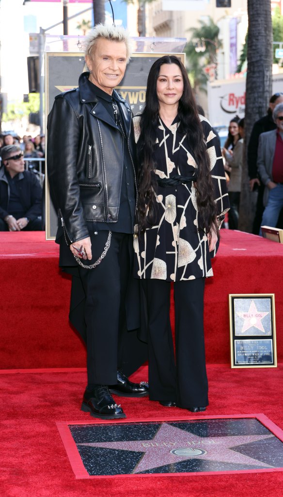 Billy Idol and China Chow attend the Hollywood Walk of Fame Star Ceremony for Billy Idol on January 06, 2023