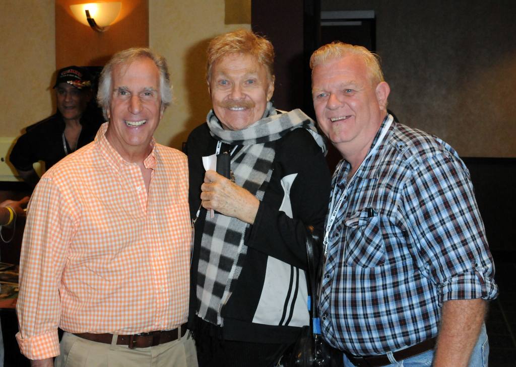 Actor Henry Winkler, comic Rip Taylor and actor Johnny Whitaker participate in The Hollywood Show held at Burbank Airport Marriott Hotel & Convention Center on August 5, 2012 in Burbank, California. 