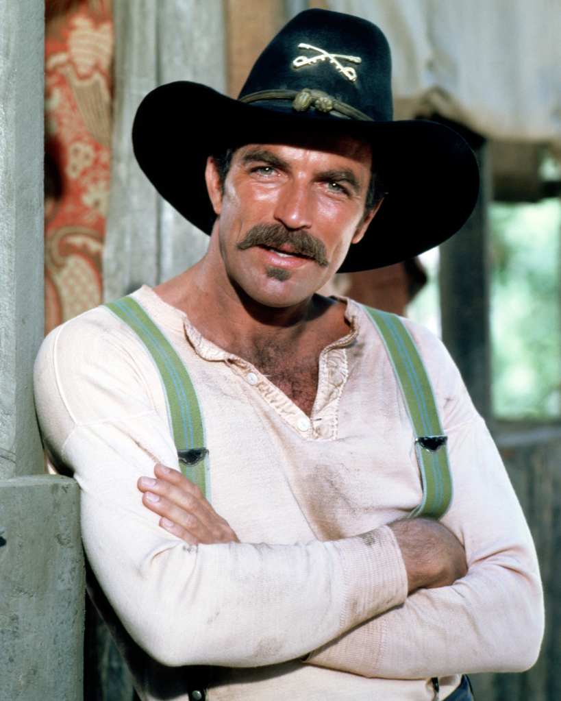 American actor Tom Selleck as Orrin Sackett in the TV movie 'The Sacketts', directed by Robert Totten, 1979. 