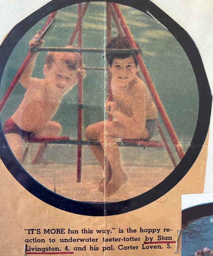 Promo for the swimming school where Stanley Livingston was discovered.