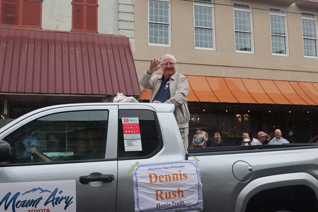 Dennis Rush during the Mayberry Days parade