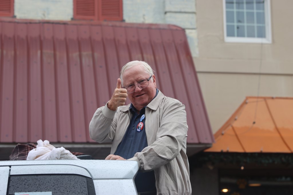 An enthusiastic Dennis Rush in the Mayberry Days parade