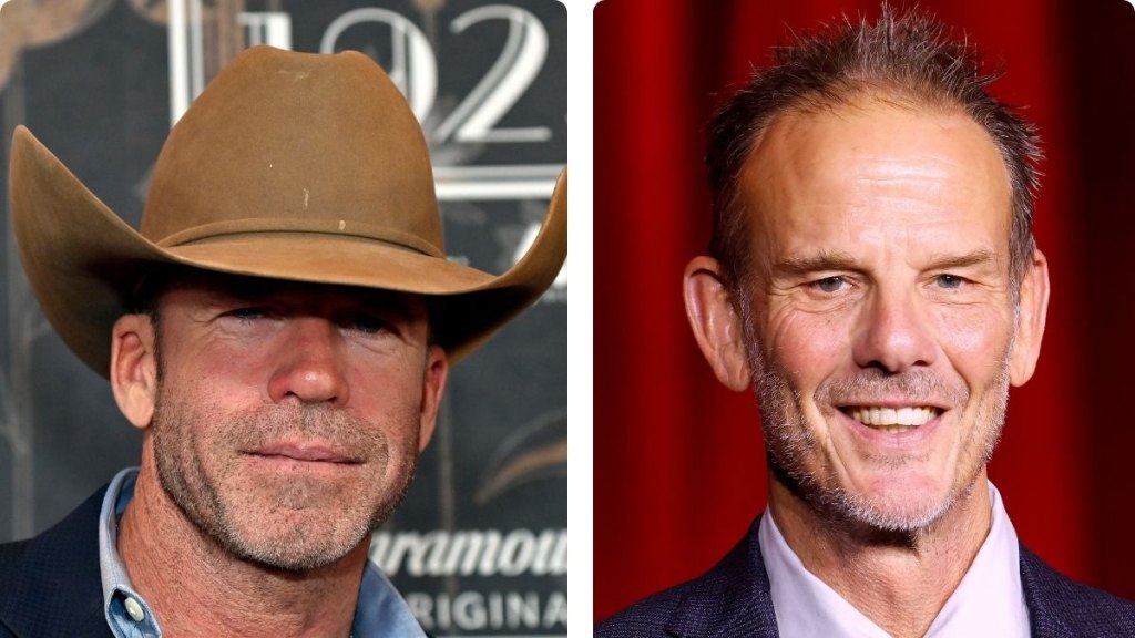 Left: Taylor Sheridan in 2022; Right: Peter Berg in 2024