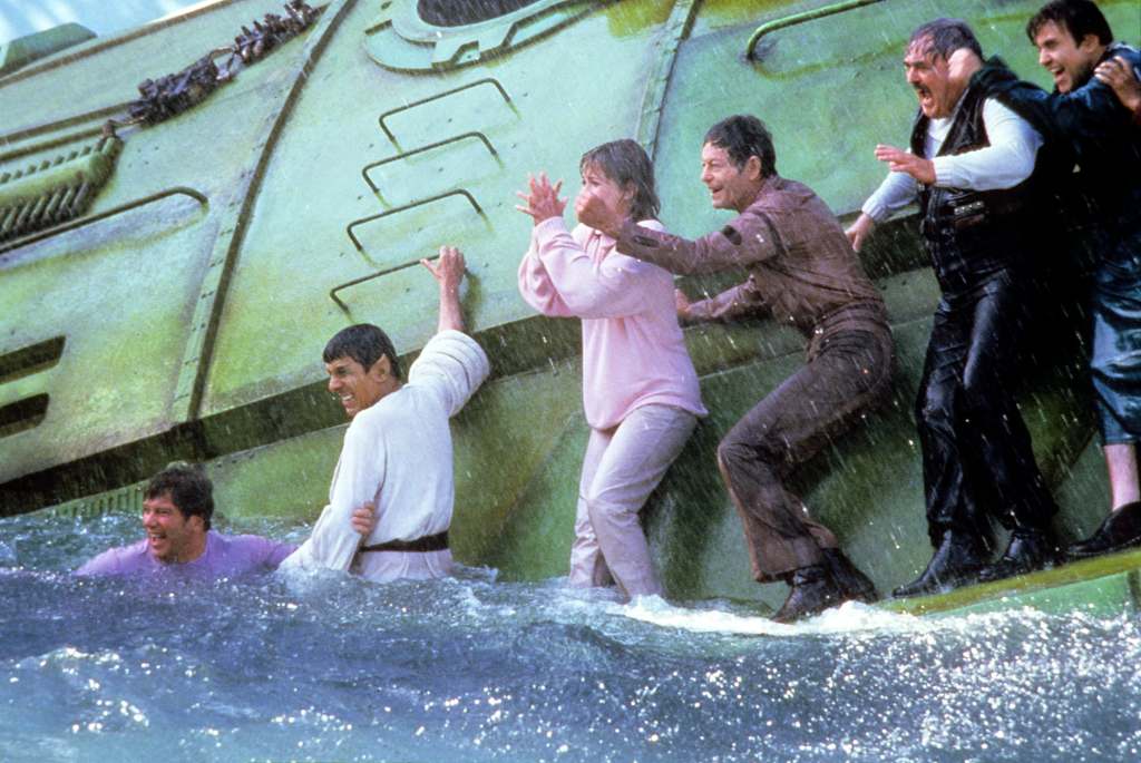 Filming the climax in the tank at the Paramount lot.