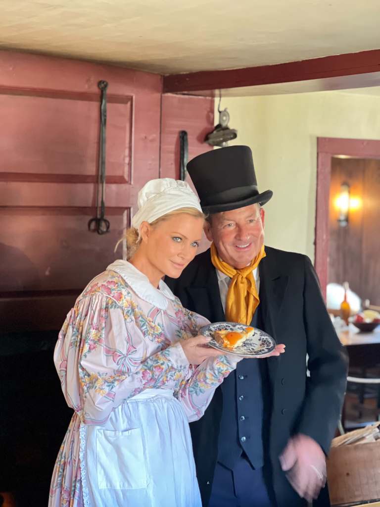 Sandra visiting Storrowton Village with Gene Cassidy