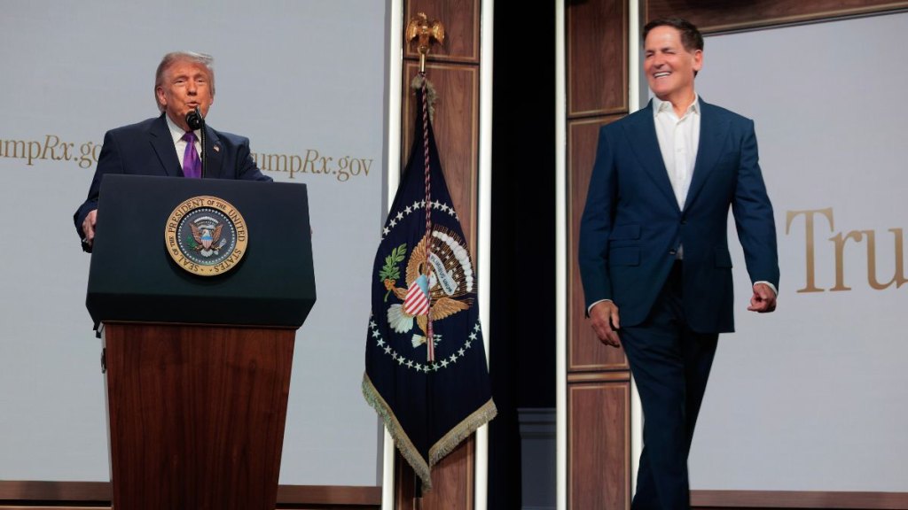 President Donald Trump and Mark Cuban in 2026