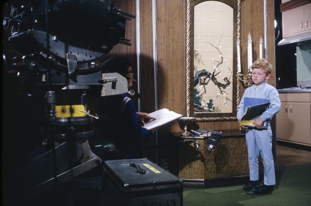 FAMILY AFFAIR, Johnny Whitaker, on-set, 1966-71 (1967 photo)