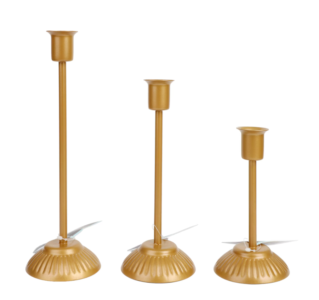 Luminescence Gold Candle Holder