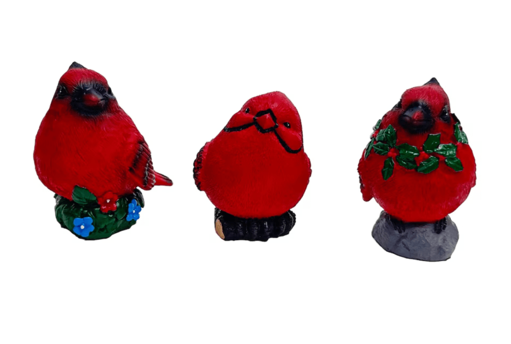 Dollar Tree's resin cardinals