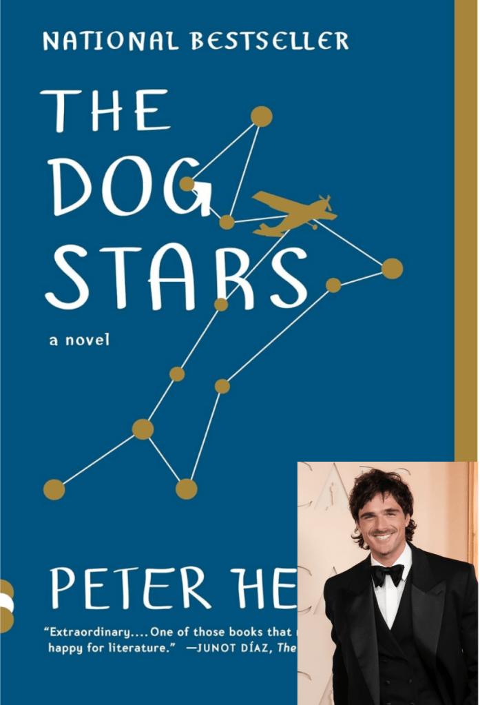 Dog Stars book jacket and Jacob Elordi inset