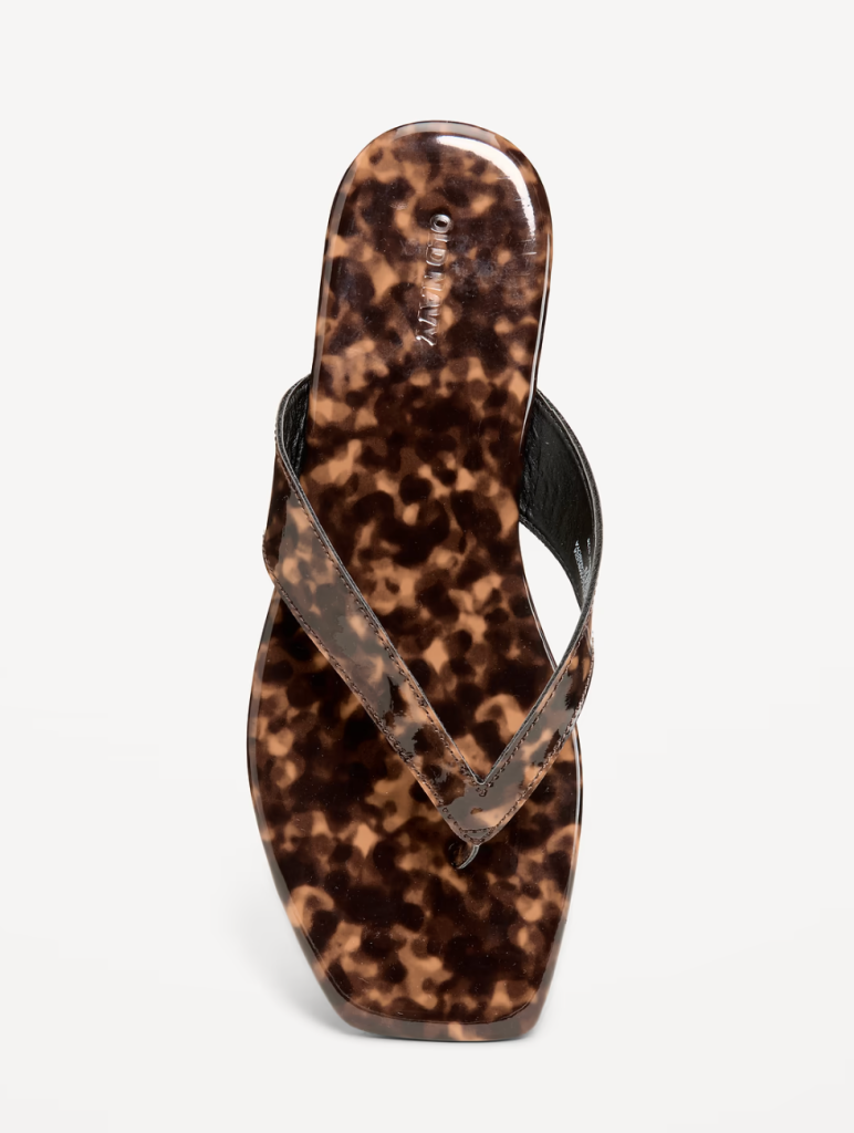 Faux-Leather Flip Flop for Women