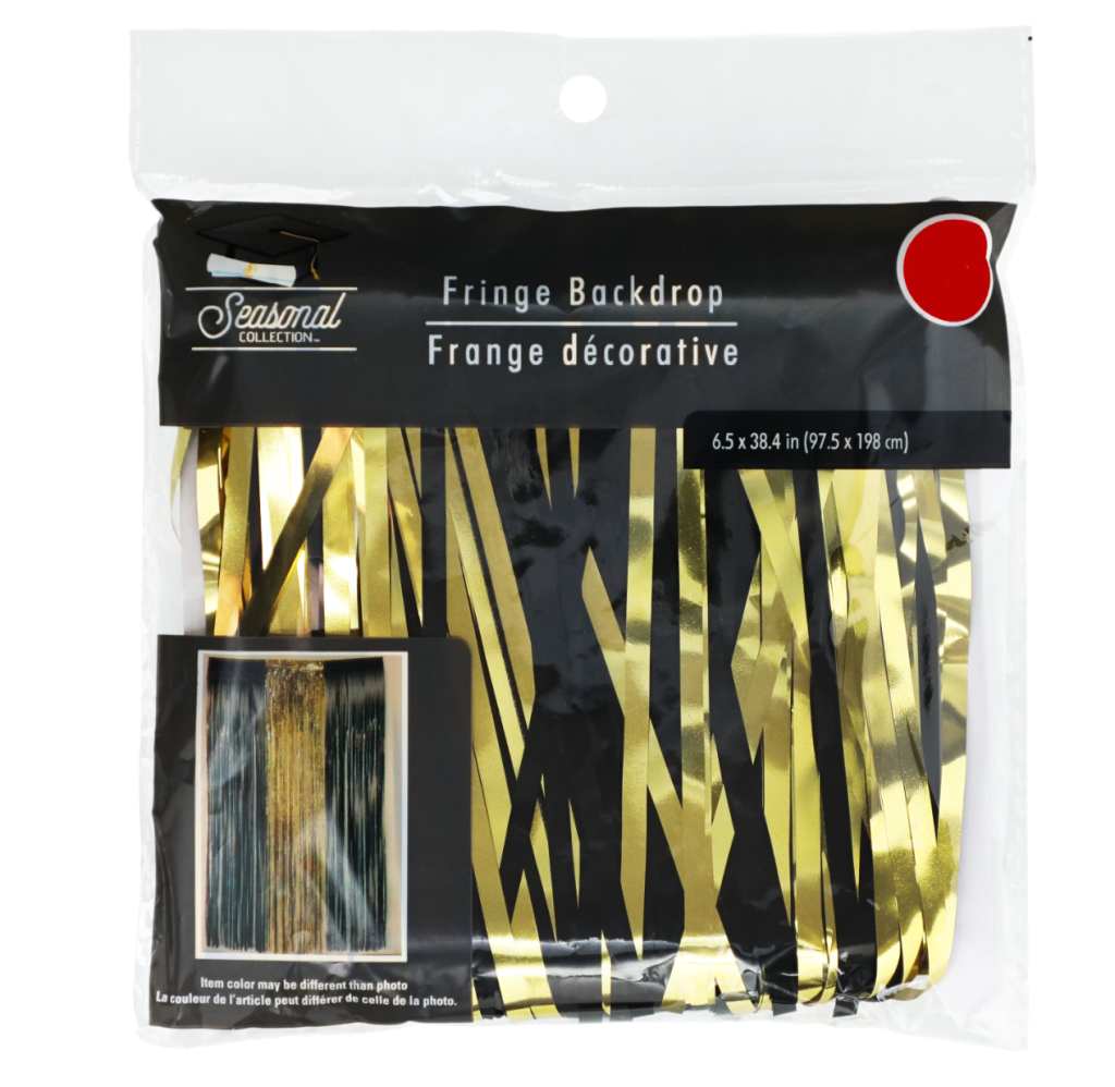 Gold and black Metallic Fringe