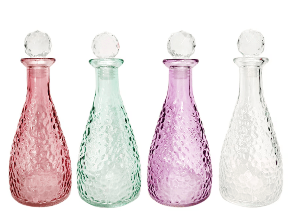 hammered glass bottles