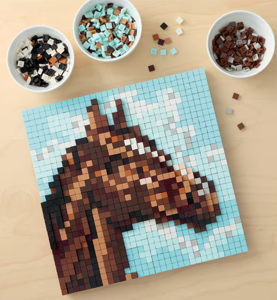 horse pixelated brick art-kit by make market