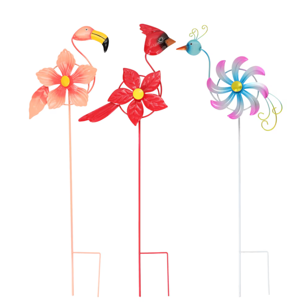 Dollar Tree's collection of metal bird garden stakes