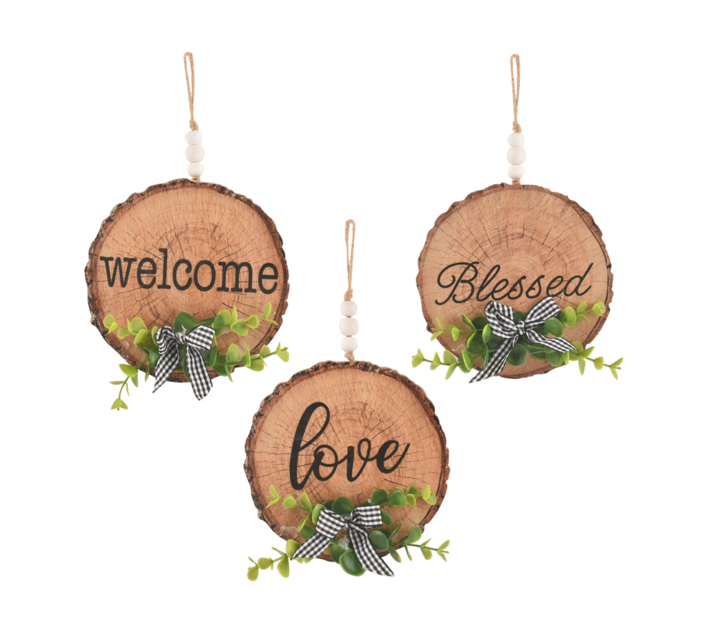 wooden plaque