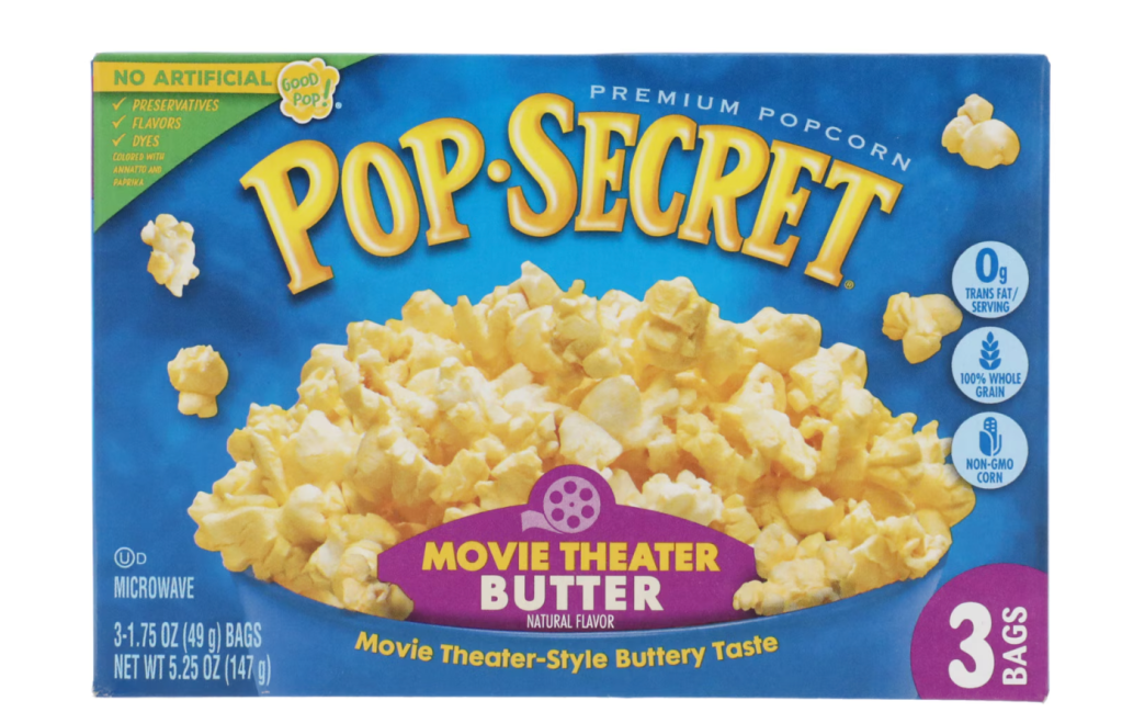 Microwavable popcorn