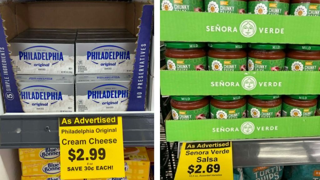 Salsa and cream cheese deals from the Save A Lot weekly ad
