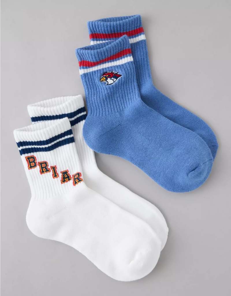Off Campus Cropped Crew Socks