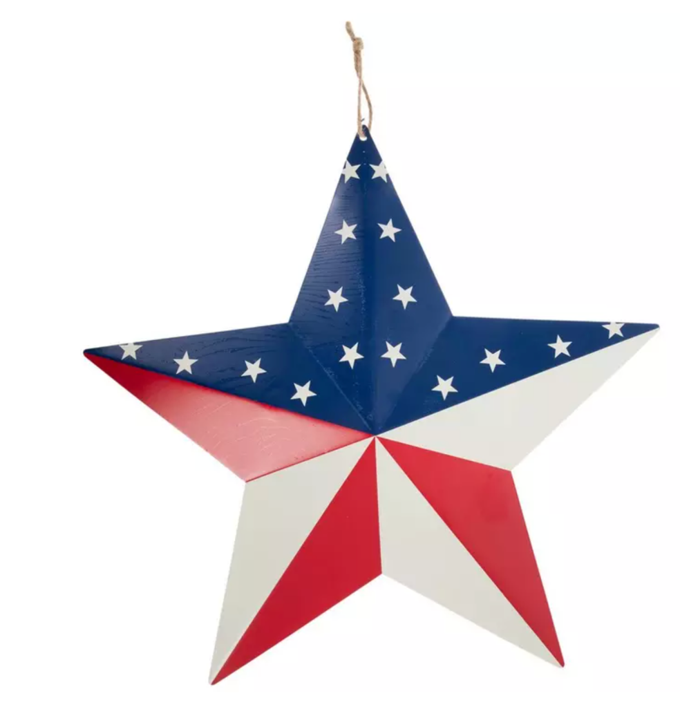 Red, White & Blue Star Metal Wall Decor