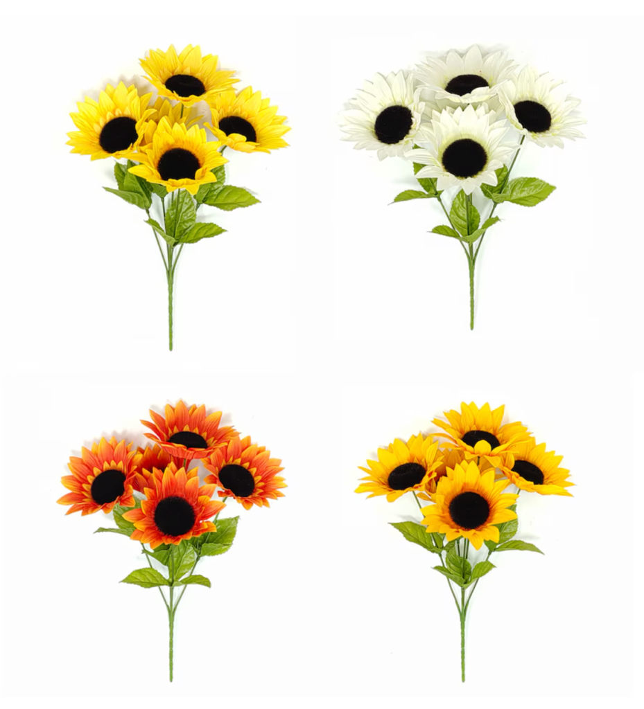 Dollar Tree vibrant faux sunflower