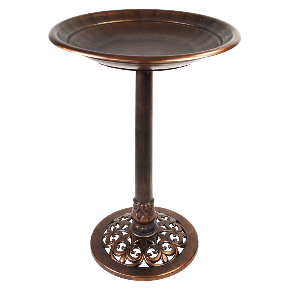 vintage-inspired cooper bird bath
