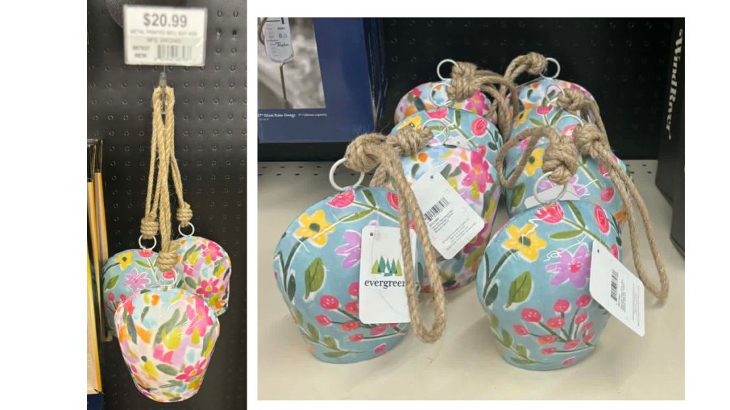 Pretty painted garden dinner bell from Ace Hardware