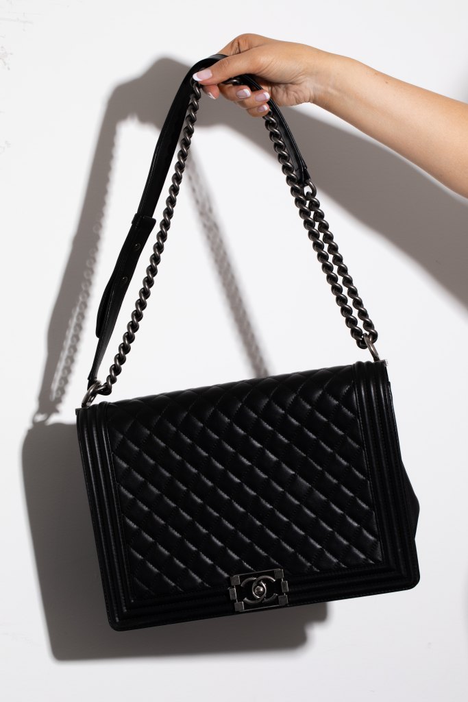 Chanel black boy luxury handbags