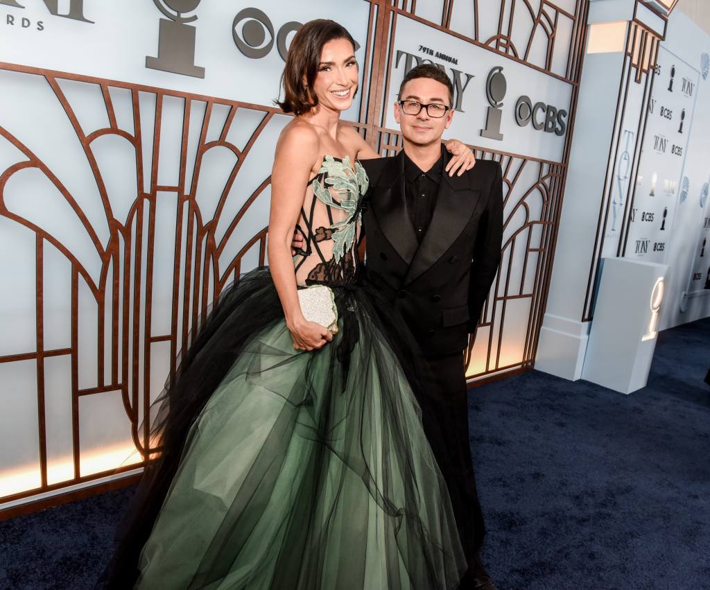 NEW YORK - JUNE 7: Bronwyn Newport and Christian Siriano arrives at The 79th Annual Tony Awards, live from the legendary Radio City Music Hall in New York City on Sunday, June 7 (8:00-11:00 PM, LIVE ET/5:00-8:00 PM, LIVE PT) on the CBS Television Network, and streaming on Paramount+ in the U.S. (Photo by Nina Westervelt/CBS via Getty Images)