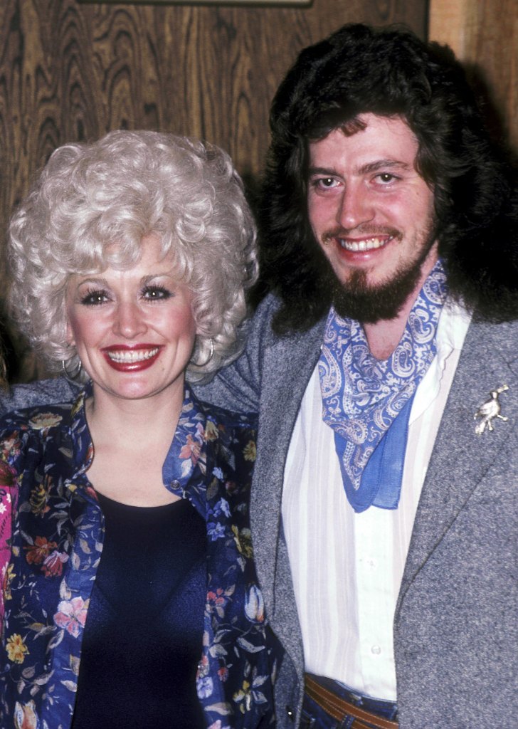 Musicians Dolly Parton, and her brother Floyd Parton at Bearsville Studios in North Hollywood, California for the recording of Freida Parton's Self-Titled Album-'Freida Parton' on January 15, 1981 