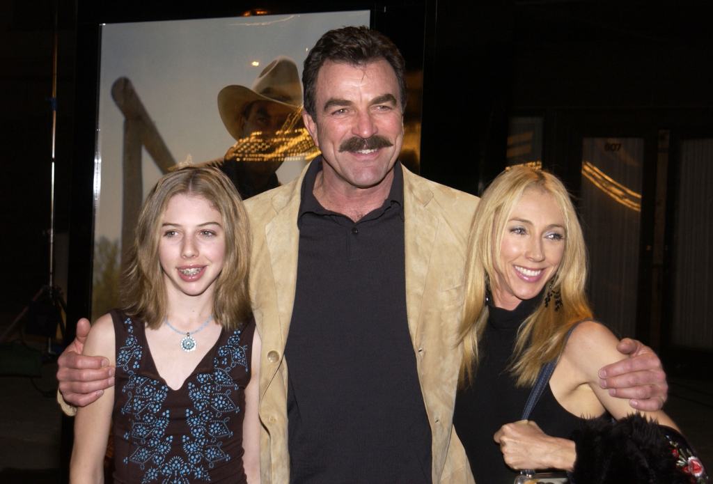 Tom Selleck, Jillie Mack and daughter Hannah, 2003
