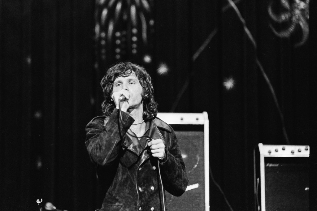 Jim Morrison performing