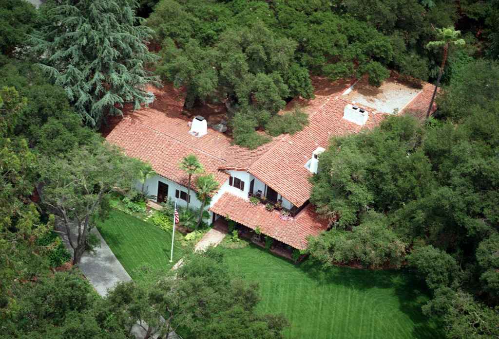 Overhead shot of Tom Selleck's ranch